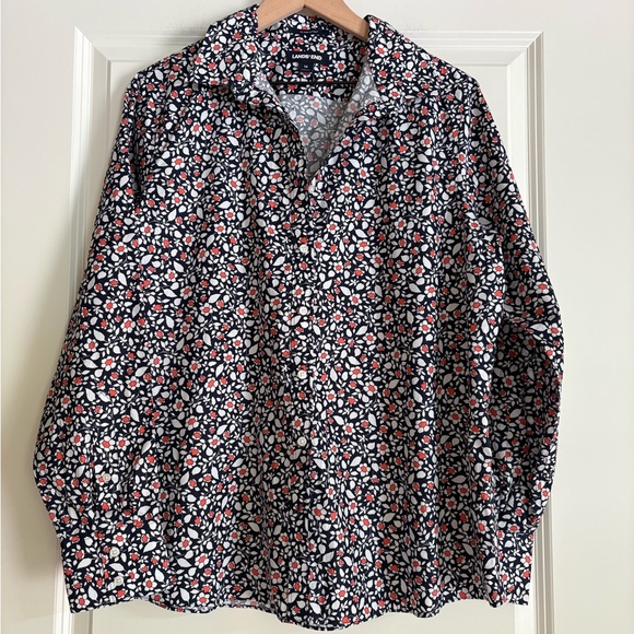 Lands End Women’s Floral Button Down - Picture 2 of 5